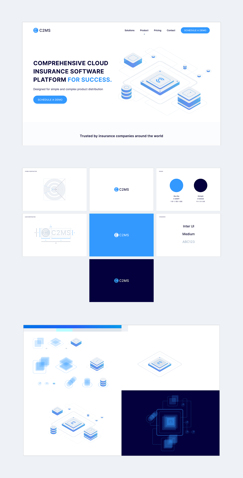 Insurance software platform dashboard for B2B policy administration and claims processing management